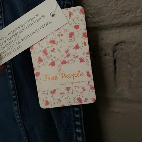 Free People NWT Lace up corset denim skirt - Picture 7 of 7